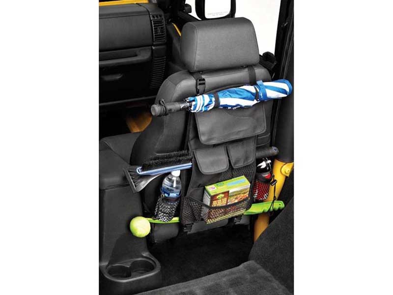 Bestop 54132-35 RoughRider Seat Back Organizer 12x12 Inch For 1987-1995 Wrangler YJ Black Diamond
