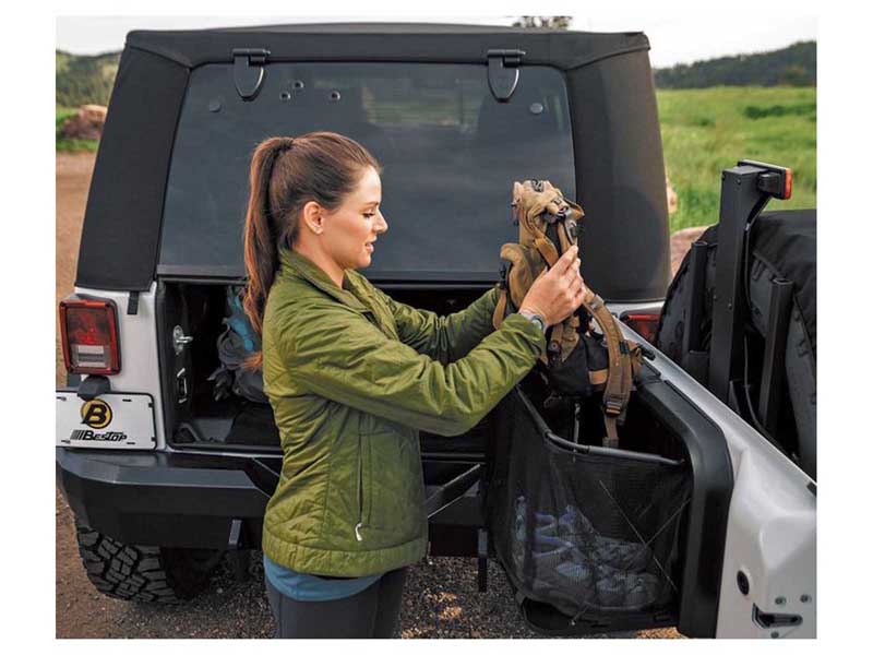 Bestop 54140-01 RoughRider Tailgate Shelf For Jeep 2007-2018 Wrangler JK Black