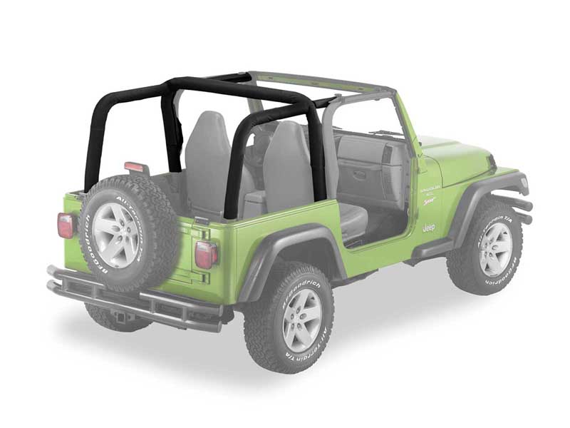 Bestop 80022-35 Jeep Sport Bar Covers For Jeep 2003-2006 Wrangler TJ Black Diamond