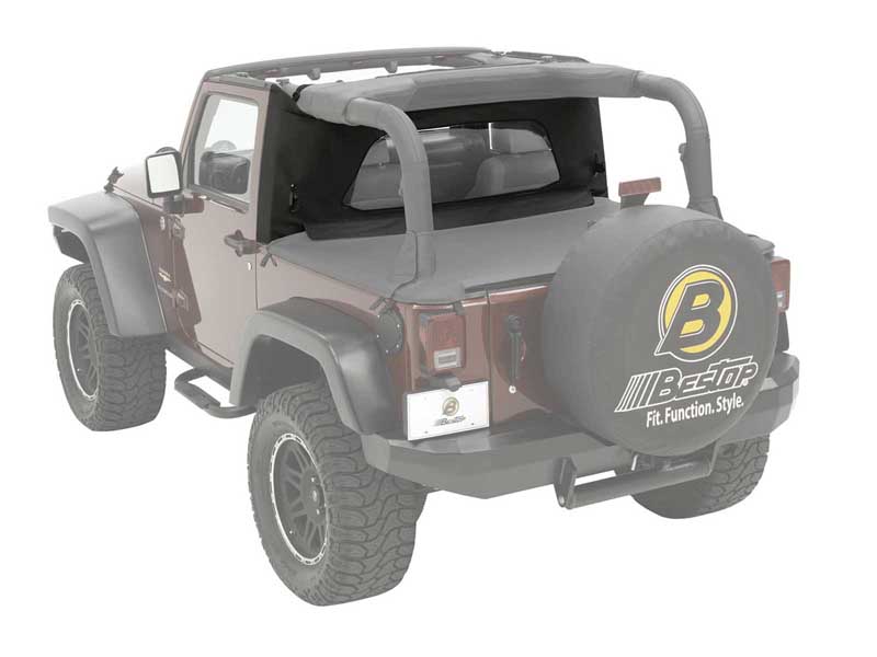 Bestop 80033-15 Wrap-Around Windjammers For Jeep 1997-2002 Wrangler TJ Black Denim