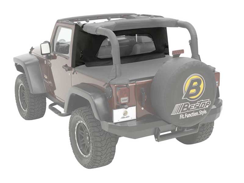 Bestop 80041-35 Wrap-Around Windjammers For Jeep 2007-2018 Wrangler JK Black Diamond