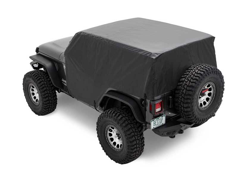 Bestop 81044-01 All Weather Trail Cover Jeep '07-18 Wrangler JK '18-26 JL 2-Door Black