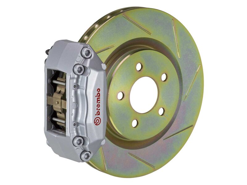 Brembo 1A5.6005A3 GT Silver 4-Piston Front Big Brake Kit 330mm TY1 Slotted 2004-2008 Fusion/Mazda 6