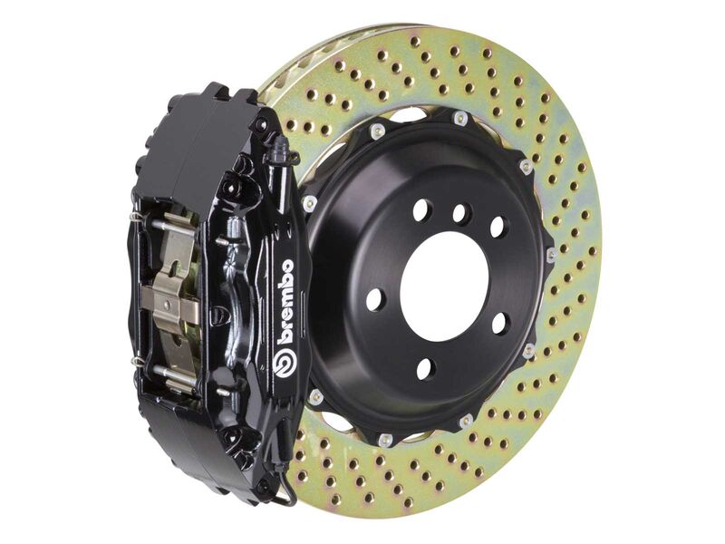 Brembo 1B1.8048A1 GT Black 4-Piston Front Big Brake Kit 355mm Drilled for 2004-2017 WRX Sti/Legacy