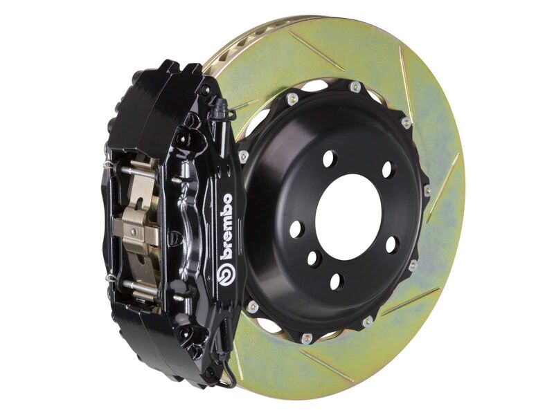 Brembo 1B2.8015A1 GT Black 4-Piston Front Big Brake Kit 355mm TY1 Slotted for 2001-2008 BMW M3/Z4