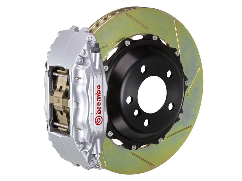 Brembo 1B2.8027A3 GT Silver 4-Piston Front Brake Kit 355mm TY1 Slotted 2000-2006 Mercedes CL/S-Class