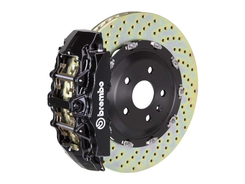 Brembo 1G1.9004A1 GT Black 8-Piston Front Brake Kit 380mm Drilled for 2003-2006 Expedition/Navigator
