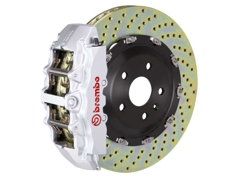 Brembo 1G1.9020A3 GT Silver 8-Piston Front Big Brake Kit 380mm Drilled for 2000-2005 ML500/ML55