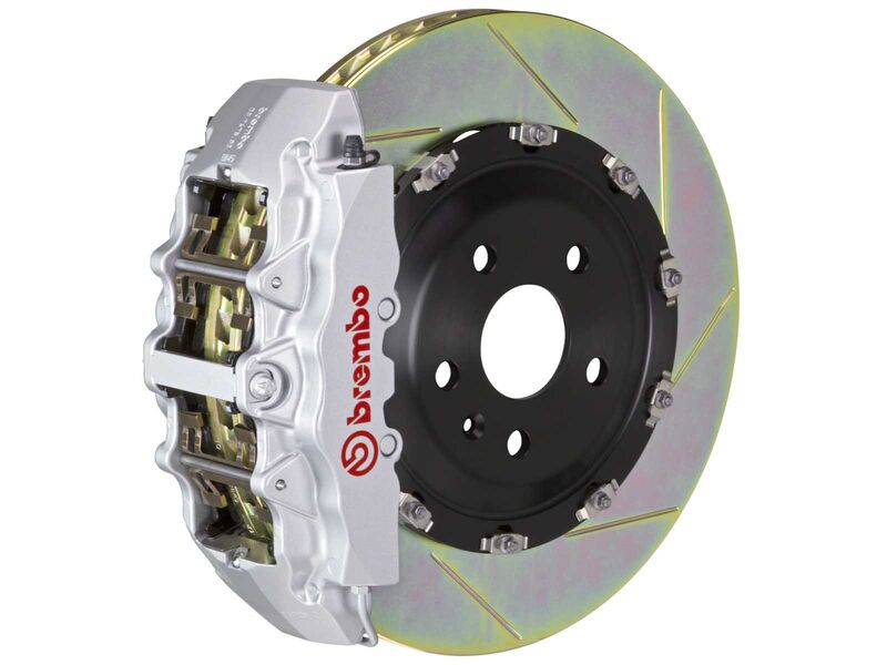 Brembo 1G2.9037A3 GT Silver 8-Piston Front Big Brake Kit 380mm TY1 Slotted for 2007-2015 Audi Q7 4L