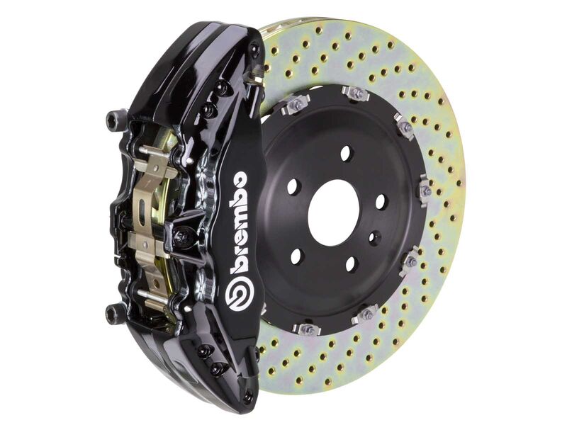 Brembo 1J1.9004A1 GT Black 6-Piston Front Big Brake Kit 380mm Drilled for 2004-2004 Ford F150 4WD