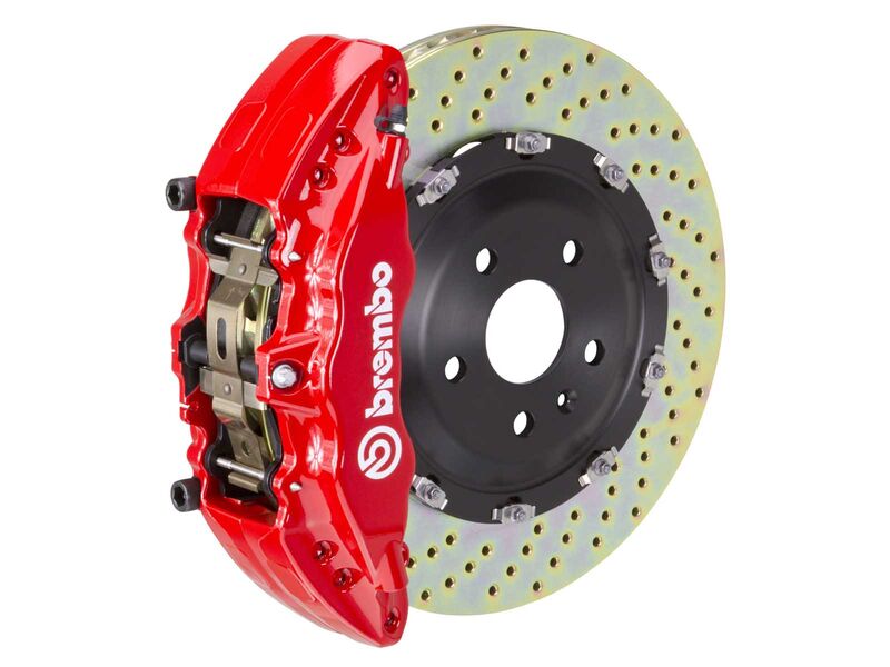 Brembo 1J1.9015A2 GT Red 6-Piston Front Brake Kit 380mm Drilled 2015-2021 F150/Expedition/Navigator