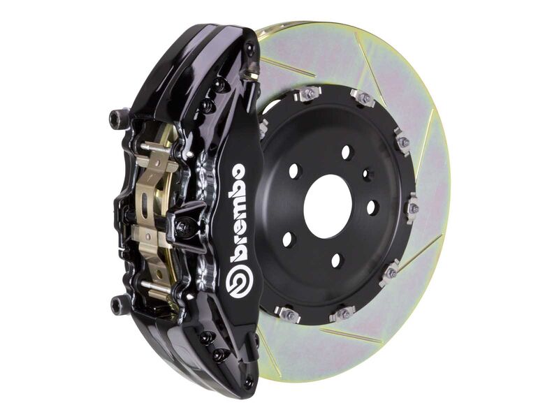 Brembo 1J2.9008A1 GT Black 6-Piston Front Big Brake Kit 380mm TY1 Slotted for 2007-2009 GM/H2 HD