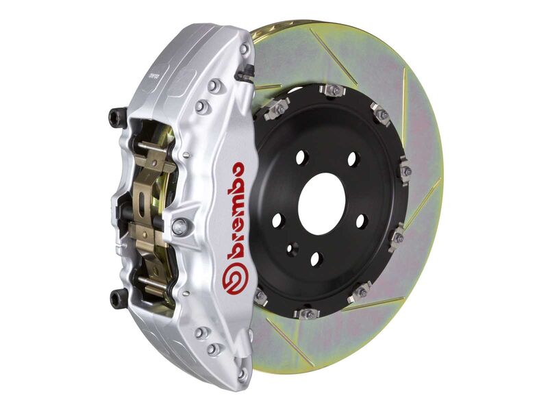 Brembo 1J2.9018A3 GT Silver 6-Piston Front Brake Kit 380mm TY1 Slotted 2014-2020 GM 1500 Truck/SUV