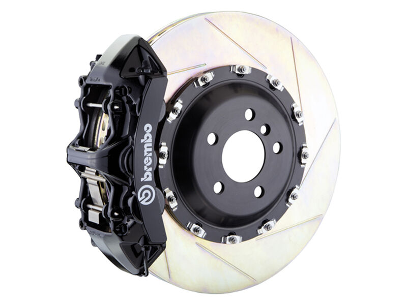 Brembo 1L2.9502A1 GT Black 6-Piston Front Big Brake Kit 411mm TY1 Slotted for 2013-19 MBZ