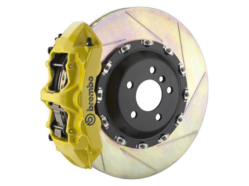Brembo 1L2.9502A5 GT Yellow 6-Piston Front Big Brake Kit 411mm TY1 Slotted for 2013-19 MBZ