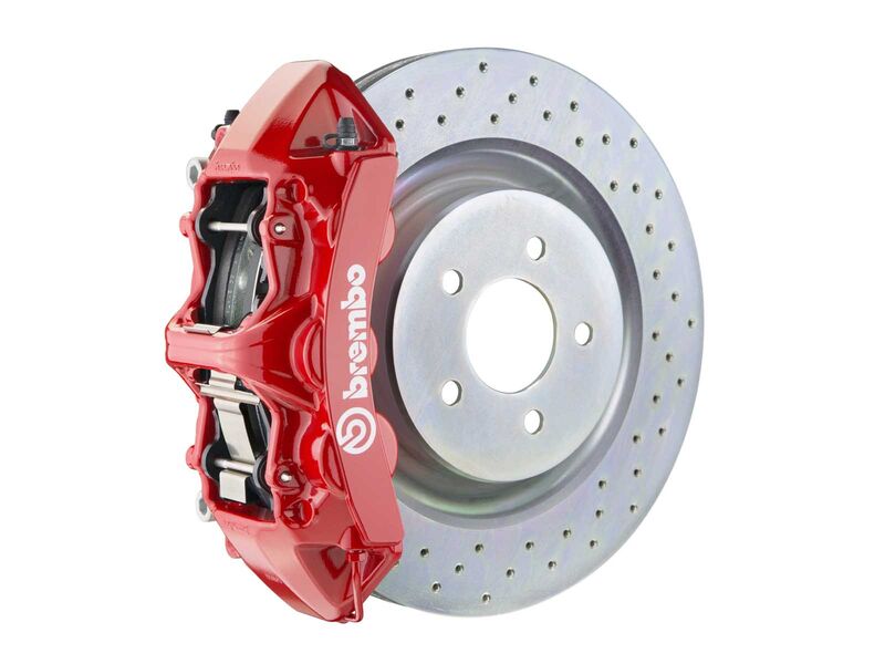 Brembo 1L4.8018A2 GT Red 6-Piston Front Big Brake Kit 355mm Drilled for 2016-2024 Chevrolet Camaro
