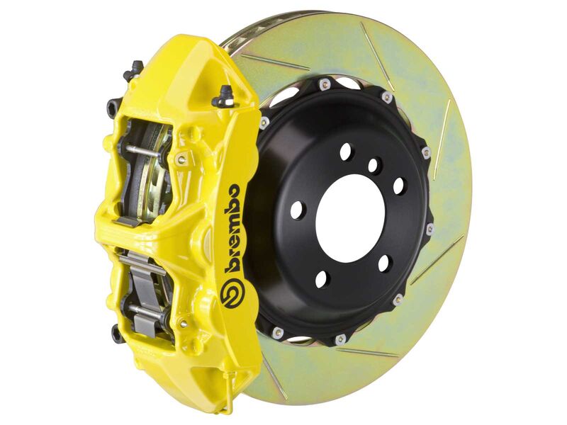 Brembo 1M2.8016A5 GT Yellow 6-Piston Front Big Brake Kit 355mm TY1 Slotted for 2005-2014 Mustang