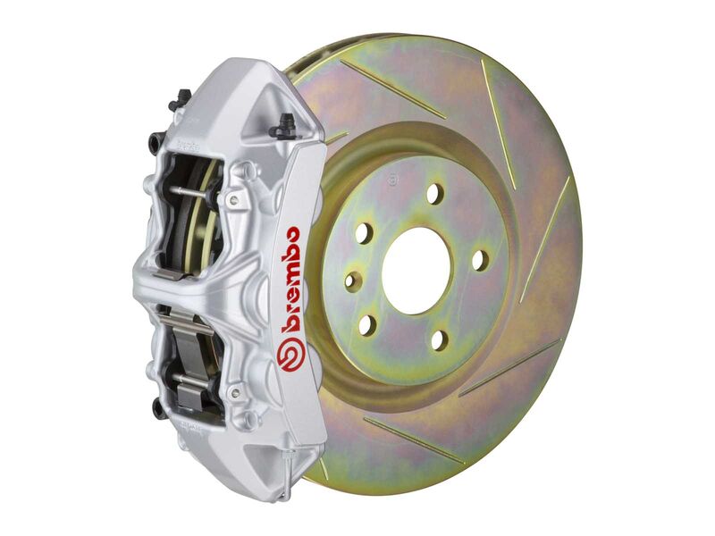 Brembo 1N5.8001A3 GT Silver 6-Piston Front Big Brake Kit 355mm TY1 Slotted for 2010-2015 Camaro