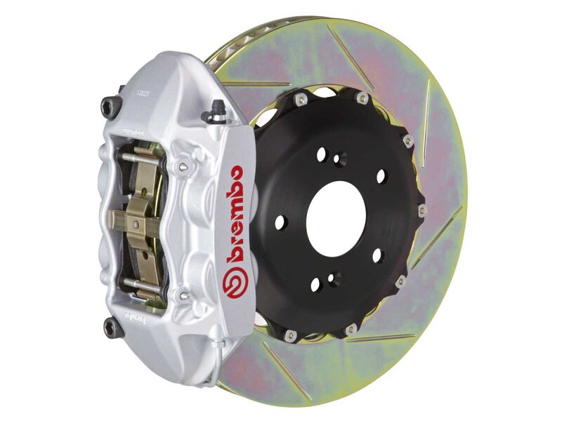 Brembo 1P2.8003A3 GT Silver 4-Piston Front Big Brake Kit 345mm TY1 Slotted for 2013-2017 Veloster