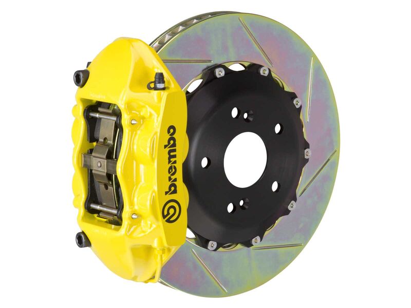 Brembo 1P2.8006A5 GT Yellow 4-Piston Front Big Brake Kit 345mm TY1 Slotted for 2019-Up Mazda3