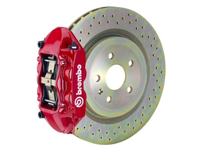 Brembo 1P4.6001A2 GT Red 4-Piston Front Big Brake Kit 323mm Drilled for 1966-1989 Porsche 911
