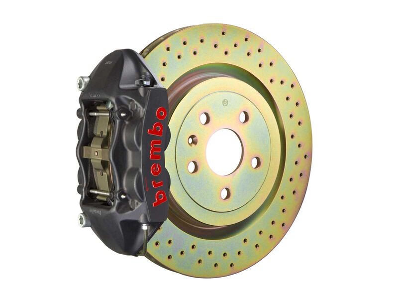 Brembo 1P4.7001AS GT-S 4-Piston Cast Monobloc Front Big Brake Kit 336mm Drilled 2008-2013 Volvo C30