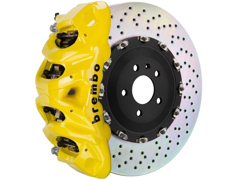 Brembo 1Q1.9610A5 GT Yellow 8-Piston Front Big Brake Kit 412mm Drilled for 2005-2022 Range Rover