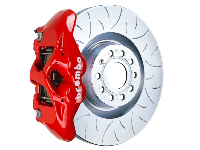 Brembo 1S5.8003A2 GT 345mm Red 4-Piston Front Big Brake Kit TY3 Slotted for 2014-Up Audi & VW