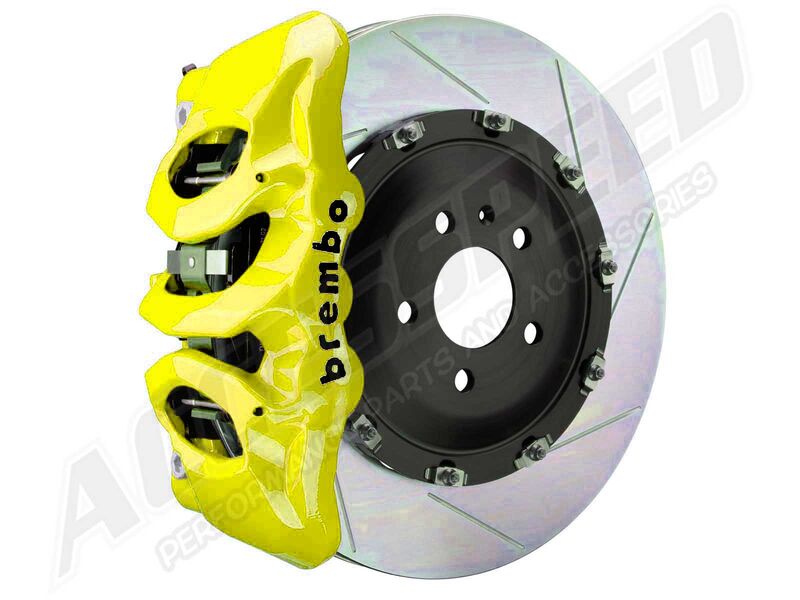 Brembo 1T2.9020A7 GT Fluor-Yellow 6-Piston Front Big Brake Kit 380mm TY1 Slotted 2019-Up Z4/Supra