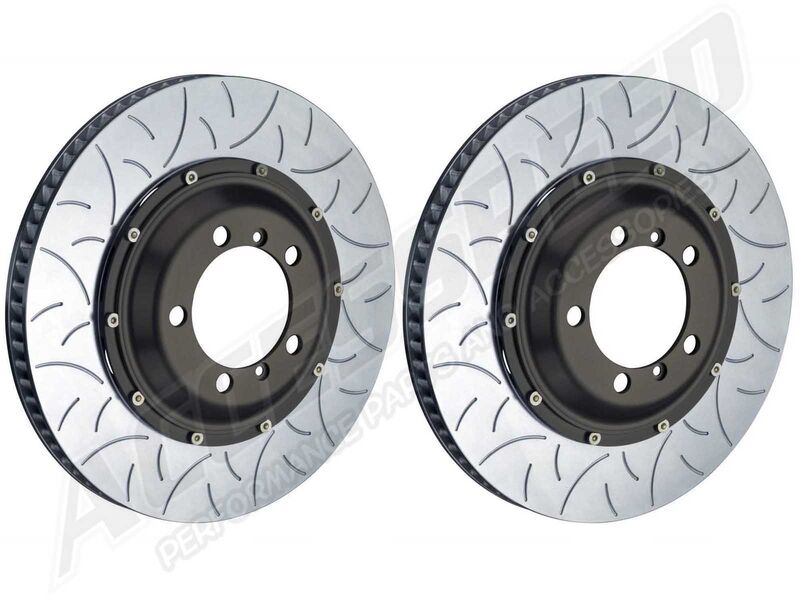 Brembo 203.9008A GT 380mm Rear TY3 Slotted Rotor Upgrade Kit for 2009-2024 Nissan GT-R R35