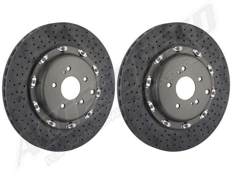 Brembo 209.9004A GT 380mm Drilled Carbon Ceramic Rotor Upgrade Kit for 2009-2011 Nissan GT-R R35