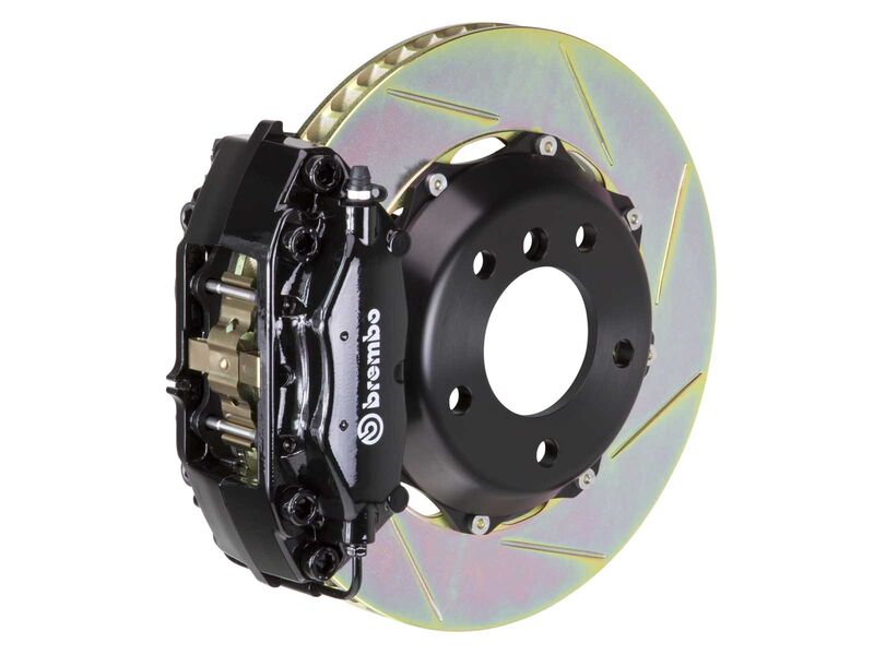 Brembo 2C2.6004A1 GT Black 4-Piston Rear Big Brake Kit 328mm TY1 Slotted for 2000-2005 Mercedes CL/S