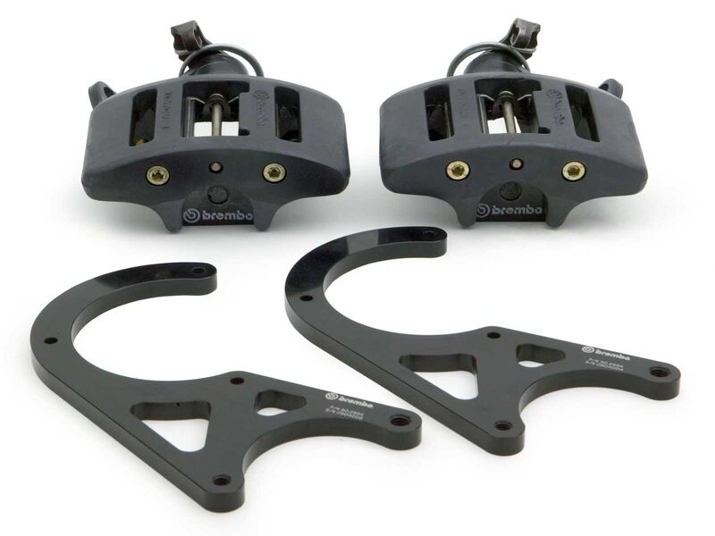 Brembo 2D0.8002A1 GT Black 1-Piston Hand Brake Kit 345mm Drilled for 1990-2005 Acura NSX