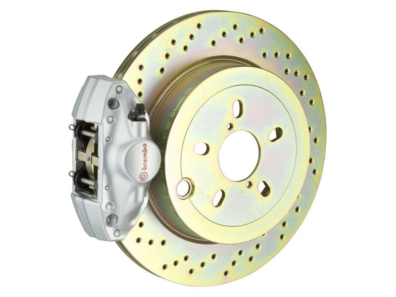 Brembo 2E4.4002A3 GT Silver 2-Piston Rear Big Brake Kit 294mm Drilled 1999-2005 BMW 3-Series