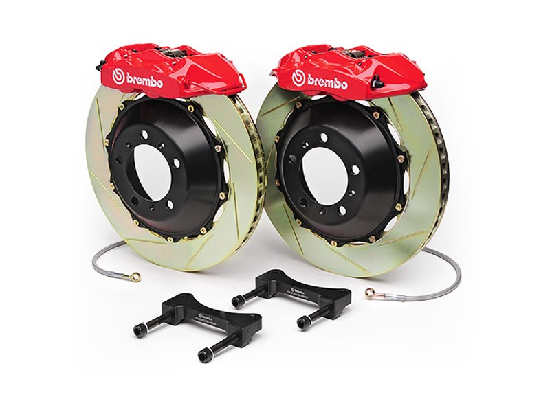 Brembo 2P1.9016A GT Rear Brake Kit 4-Piston 15in X-Drilled Zinc Rotors 2010 2011 2012 2013 Camaro