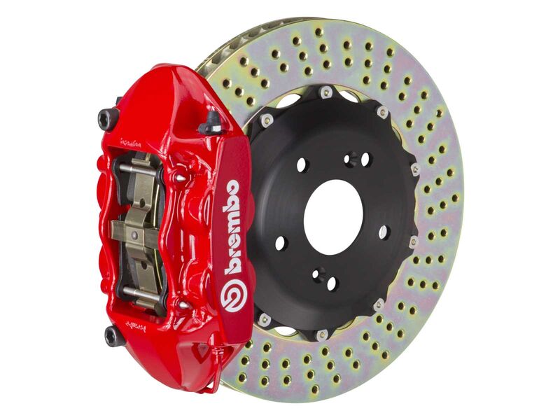 Brembo 2P1.9063A2 GT Red 4-Piston Rear Big Brake Kit 380mm Drilled for 2012-Up Porsche 991/992