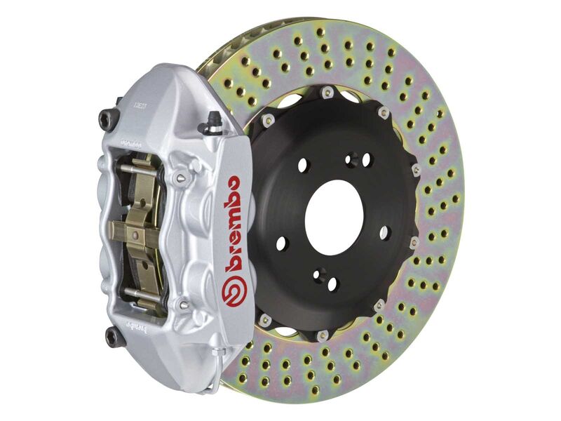 Brembo 2P1.9068A3 GT Silver 4-Piston Rear Big Brake Kit 380mm Drilled for 1984-1988 Testarossa
