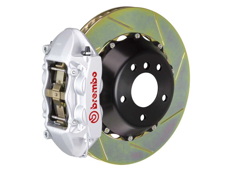 Brembo 2P2.9011A3 GT Silver 4-Piston Rear Big Brake Kit 380mm TY1 Slotted for 2003-2012 Mercedes SL
