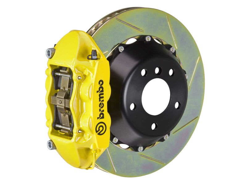 Brembo 2P2.9023A5 GT Yellow 4-Piston Rear Big Brake Kit 380mm TY1 Slotted for 2008-2019 Maserati