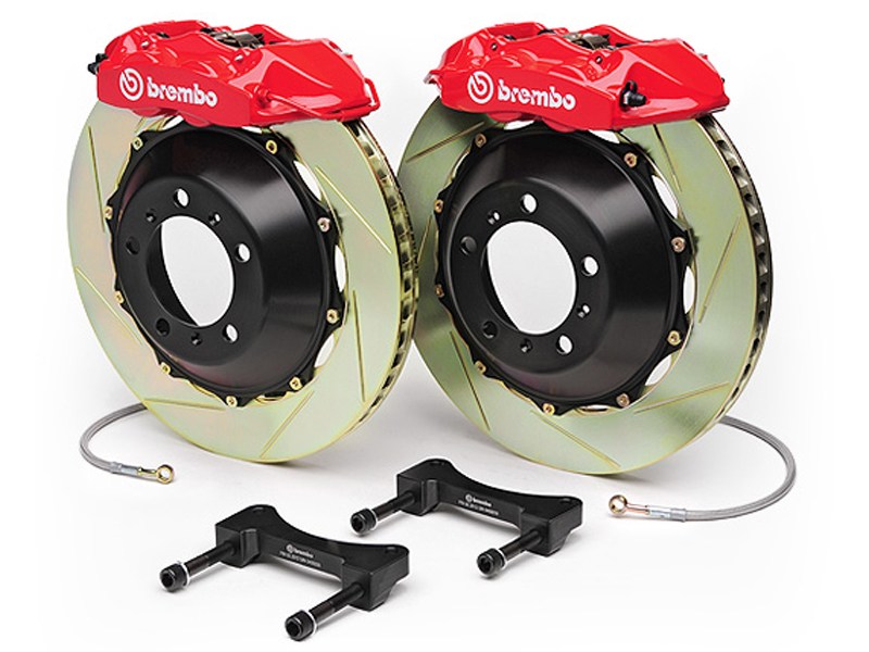 Brembo 2P5.8001A GT Rear Brake Kit 4-Piston 14.4in Slotted Zinc Rotors 2010 2011 2012 2013 Camaro V6