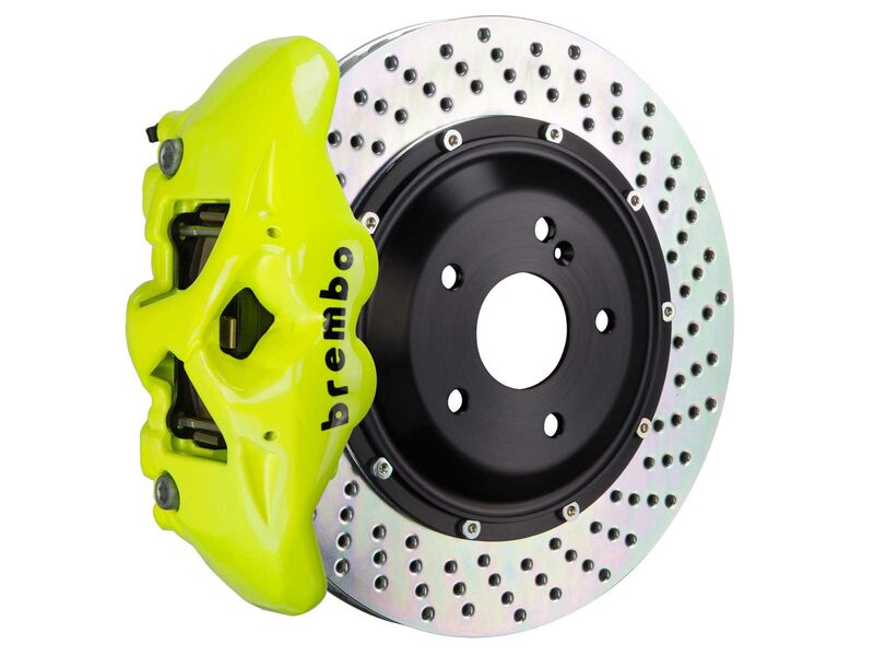Brembo 2S1.9014A7 GT Fluor-Yellow 4-Piston Rear Big Brake Kit 380mm Drilled 2019-2021 BMW M2/M3/M4