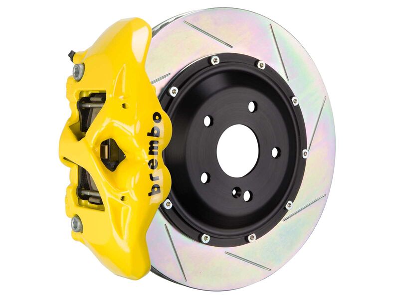 Brembo 2S2.9014A5 GT Yellow 4-Piston Rear Big Brake Kit 380mm TY1 Slotted for 2019-2021 BMW M2/M3/M4