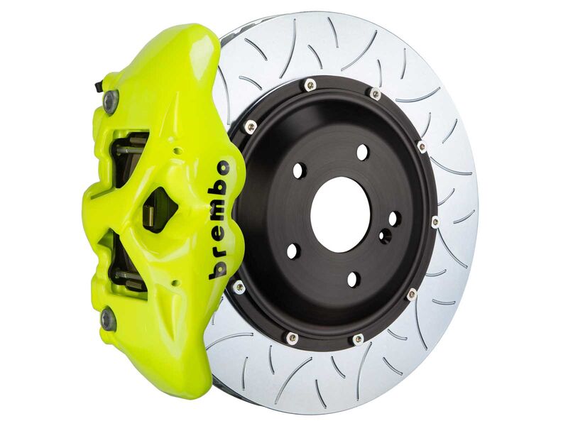 Brembo 2S3.9004A7 GT 380mm Fluor-Yellow 4-Piston Rear Big Brake Kit TY3 Slotted 2009-2016 Panamera