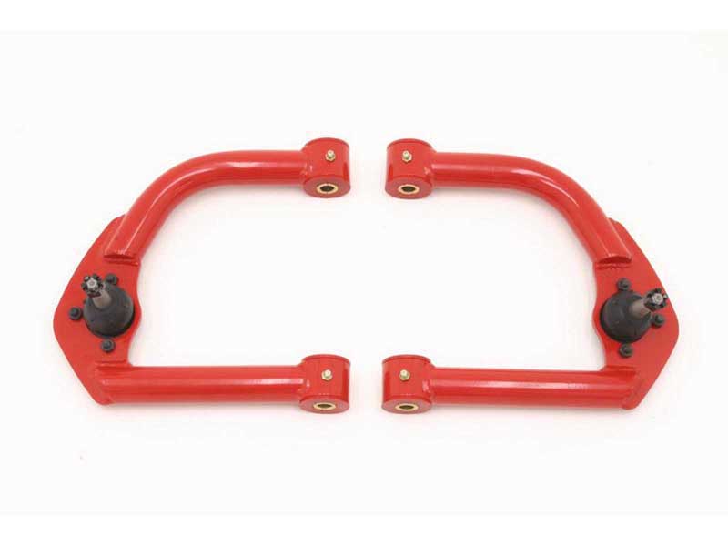 BMR AA001R Upper A-Arms, Non-Adjustable With Polyurethane Bushings, Red for 1993-2002 F-Body