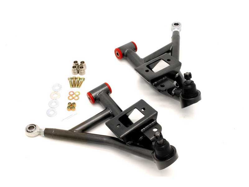 BMR AA002H Lower A-Arms, Adjustable With Poly/Rod End Combo, Black Hammertone for 1993-2002 F-Body