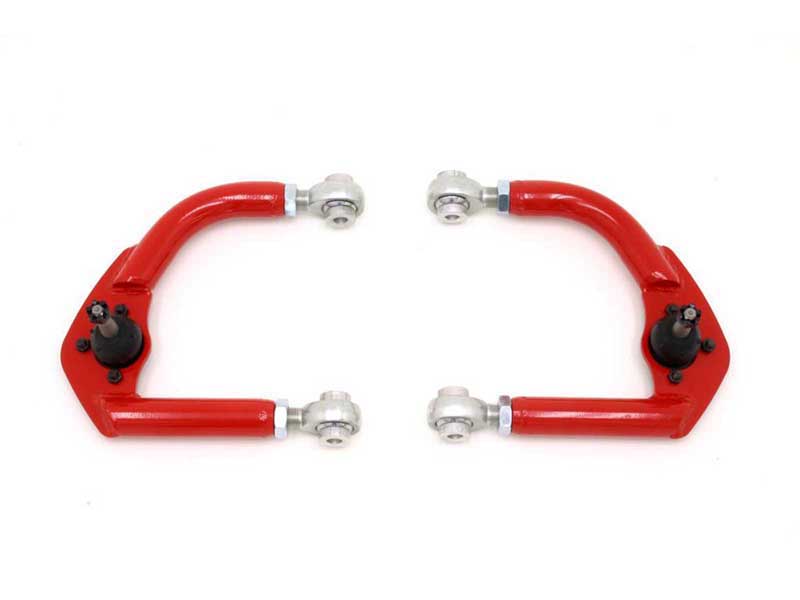 BMR AA004R Upper A-Arms, Adjustable With Rod Ends, Red for 1993-2002 F-Body