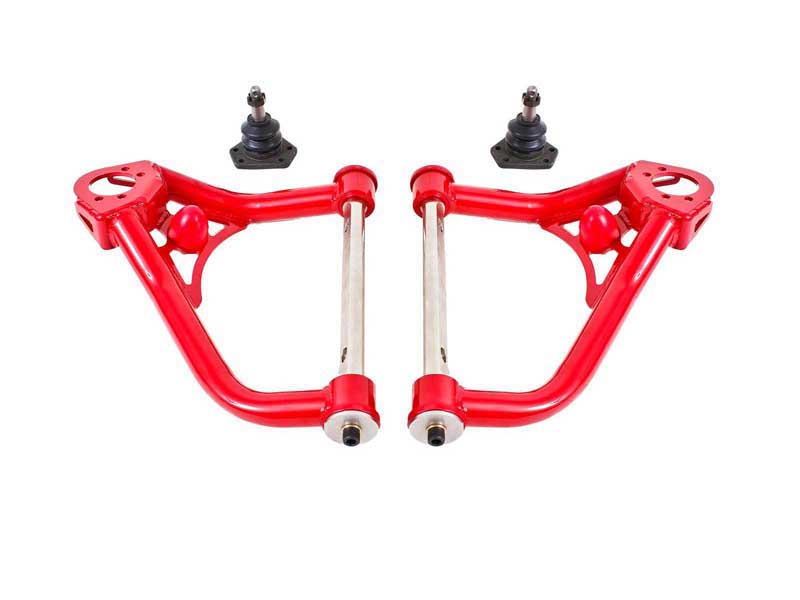 BMR AA005R Upper A-Arms, Non-Adj W/Polyurethane Bushings, Red for 1967-1969 F-Body, 1968-1974 X-Body
