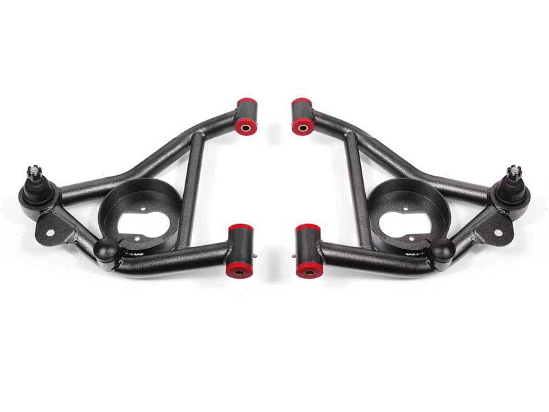 BMR AA008H Lower A-Arms, Non-Adj With Poly Bushings, W/ Spring Pocket, Black for 1982-1992 F-Body