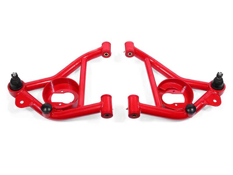 BMR AA011R Lower A-Arms, Non-Adjustable With Polyurethane Bushings, Red for 1978-1987 G-Body