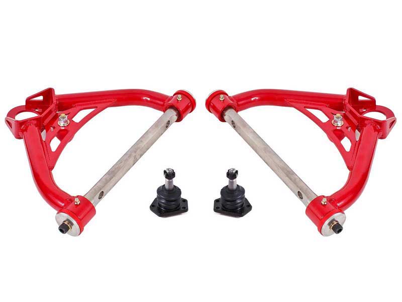 BMR AA015R Upper A-Arms, Non-Adj W/Polyurethane Bushings, Red for 1970-1981 F-Body, 1975-1979 X-Body
